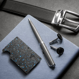 Wallet - Carbon Fiber + Blue