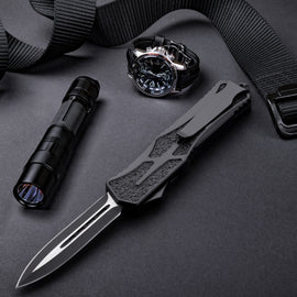 Phantom - OTF Knife - Black / Textured
