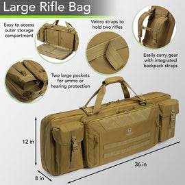 Dual Rifle Bag - Desert Khaki